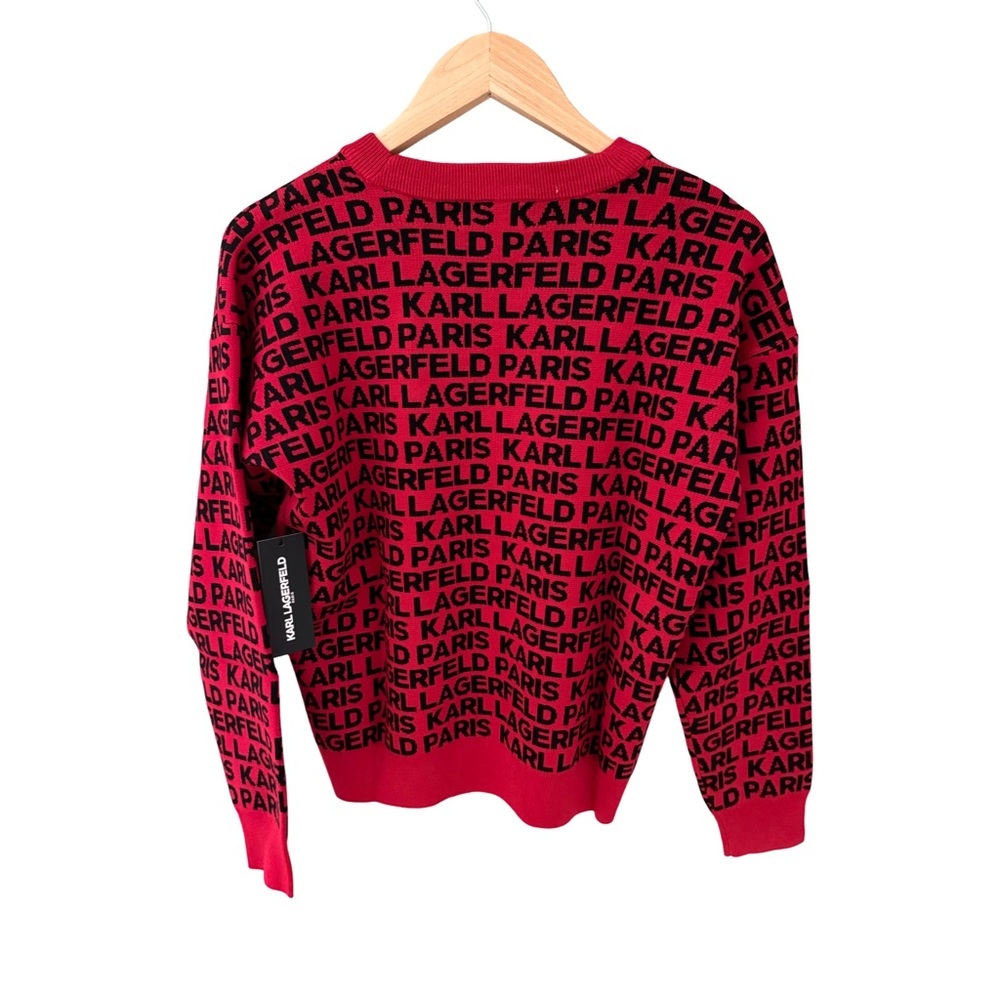 Karl Lagerfeld Paris Logo Signature Crewneck Sweater NWT Size S - Picture 5 of 9